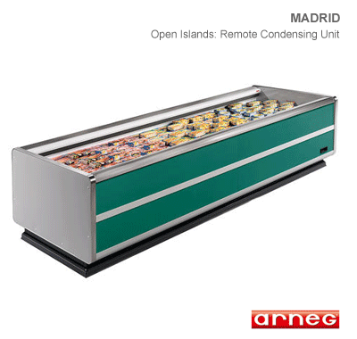 Madrid Refrigerated Cabinet Open Island: Remote Condensing Unit - Trade Cooling Ltd