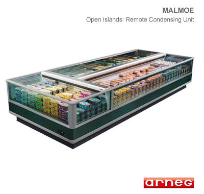 Malmoe Refrigerated Cabinet Open Island: Remote Condensing Unit - Trade Cooling Ltd
